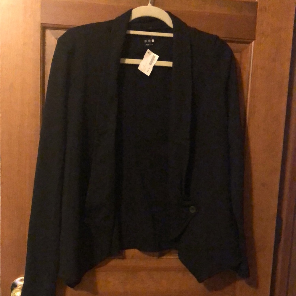 Three Dots Open Black Blazer/Cardigan